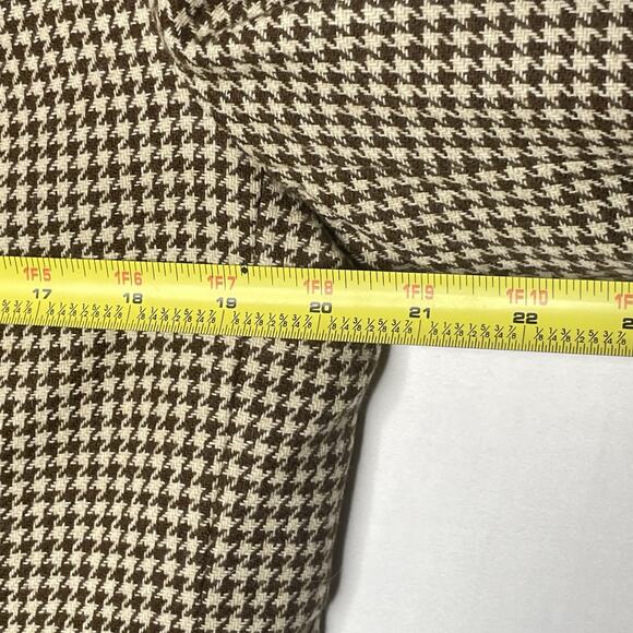 VTG J. McLaughlin Womens Wool Blazer Jacket 10 Houndstooth Old Money Equestrian - Picture 8 of 9